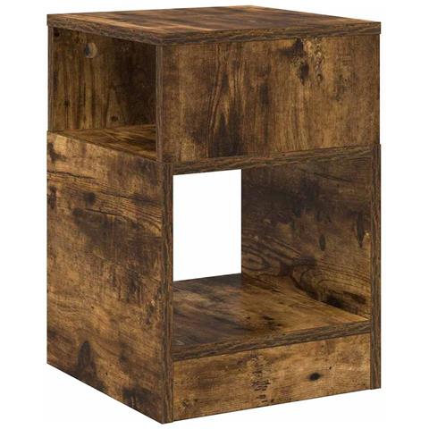 Tavolino Rovere fumé 30,5 x 30 x 45 cm Legno multistrato - Foto 1