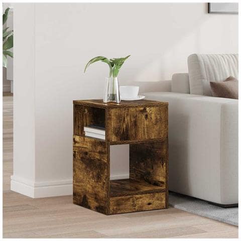 Tavolino Rovere fumé 30,5 x 30 x 45 cm Legno multistrato - Foto 2