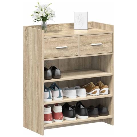 Mobile per scarpe con cassetto Rovere Sonoma 73,5 x 36 x 92 cm - Foto 2