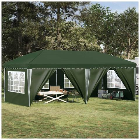 Tenda per feste a pop-up 575 x 288 x 245 cm Verde - Foto 2