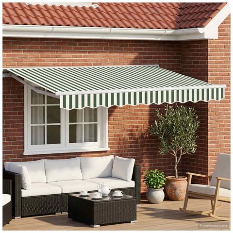 Tettuccio Elettrico Retrattile Verde e Bianco 3,5 x 2,5 m - Foto 2
