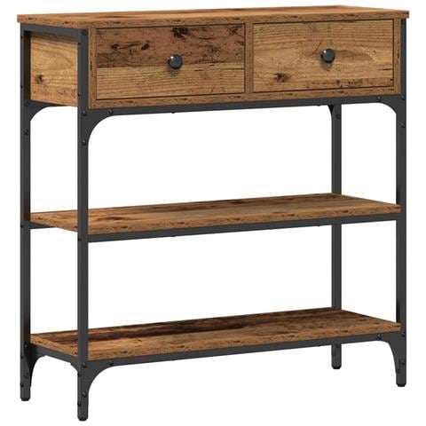 Tavolo consolle con cassetto Legno vecchio 72.5 x 25 x 75 cm - Foto 1