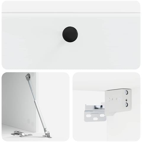 Mobile Porta TV da Muro 59,5 x 41 x 30 cm Bianco - Foto 9