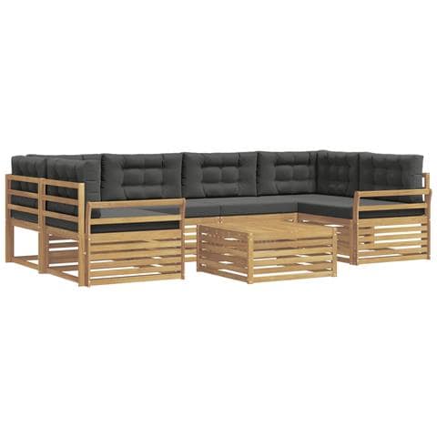 Set di divani da esterno 7 pcs Bianco e Antracite - Foto 1