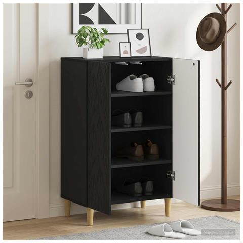 Mobile per scarpe DELFT 59,5 x 39,5 x 90 cm Nero - Foto 2