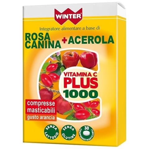 Winter Vitamina C Plus 1000 Rosa Canina + Acerola 30 Compresse Masticabili - Foto 1