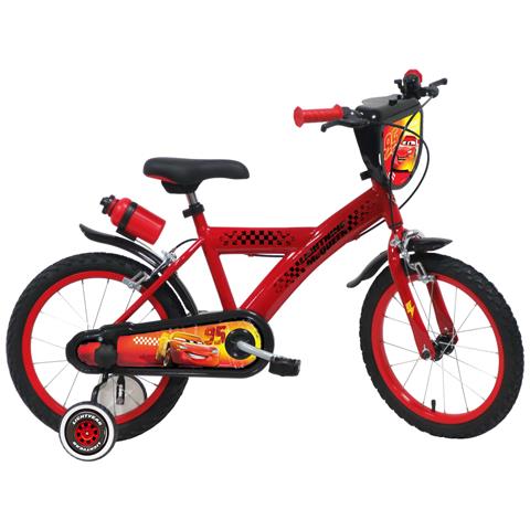 Cars 16'', Adatta A Bambini Tra I 5 E I 7 Anni, Per Altezza Tra 105 E 135 Cm, Con Borraccia E Scudo Frontale - Foto 1