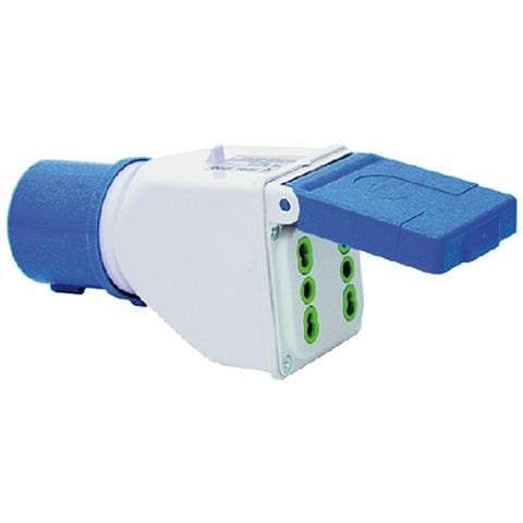 Adattatore da spina Protezione IP44 Presa 2x2P piu' T16A - Foto 10