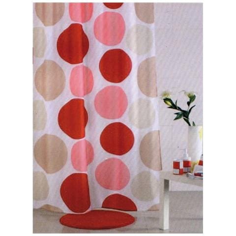 Tenda Doccia in Poliestere impermeabile 180X200 MULTICOLOR con ganci - Foto 1