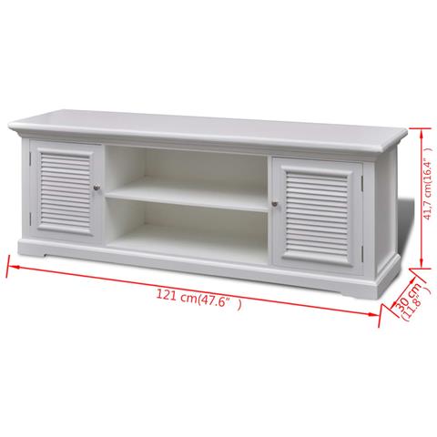 Mobile Porta TV Bianco in Legno - Foto 5