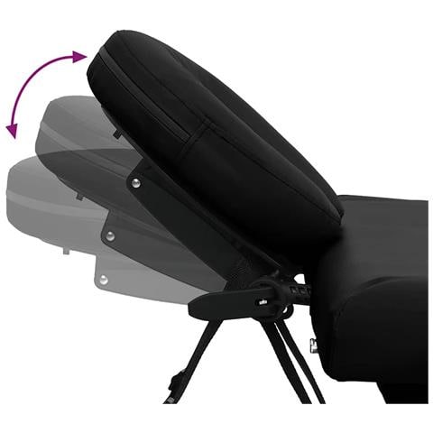 Lettino Pieghevole Da Massaggio Nero 4 Zone Con Telaio Alluminio - Foto 2