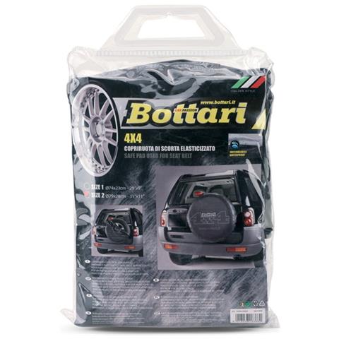 Telo Copriruota Di Scorta Elasticizzato Per Fuoristrada 70 X 23 Cm Nero - Foto 3