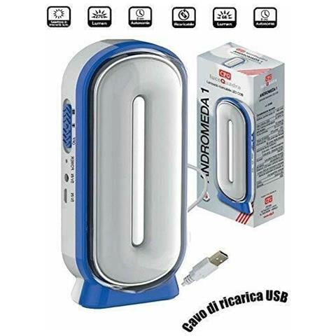 Luce Emergenza Casa Led Lampada Torcia Ricaricabile Portatile Orion 120 Dimmer - Foto 1