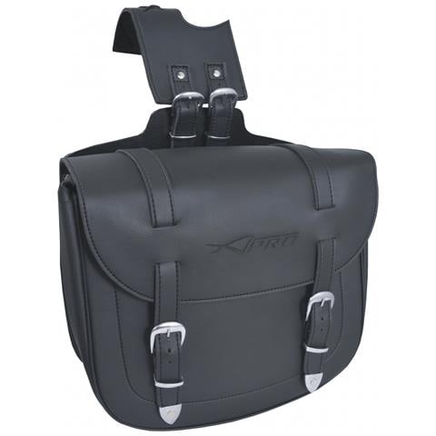 Borsa Singola Laterale Moto Custom Universali Mono Chopper Nero - Foto 1