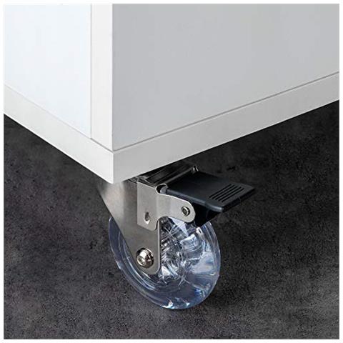 2036020 Set Di 4 Rotelle Pivotanti Trasparenti Per Mobile Con Piastra Di Assemblaggio E Cuscinetto A Sfere, Diametro 50 Mm, 50mm - Foto 5