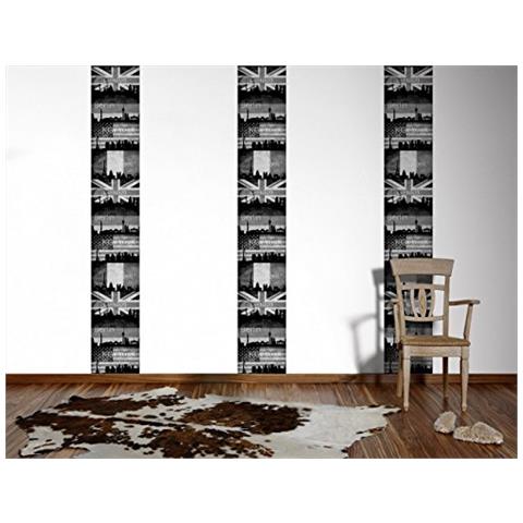 , Pannello Autoadesivo Decorativo Con Stampa In Bianco E Nero""metropolis"", 942492 - Foto 2