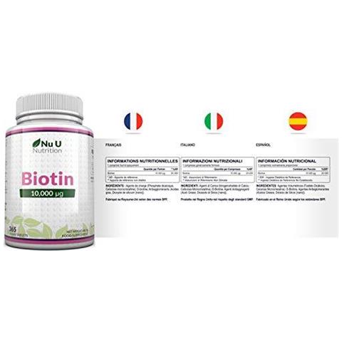 Biotina Crescita Dei Capelli Supplemento - 365 Compresse (esercizio Alimentazione) - Biotina 10000mcg Da - Foto 2