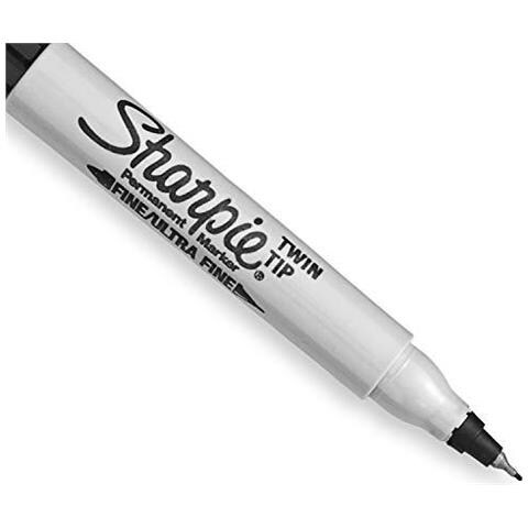 Twin Tip Marker Permanenti Fine Ultrafini Punti Nero 1 Conte - Foto 2