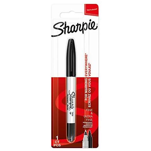 Twin Tip Marker Permanenti Fine Ultrafini Punti Nero 1 Conte - Foto 1