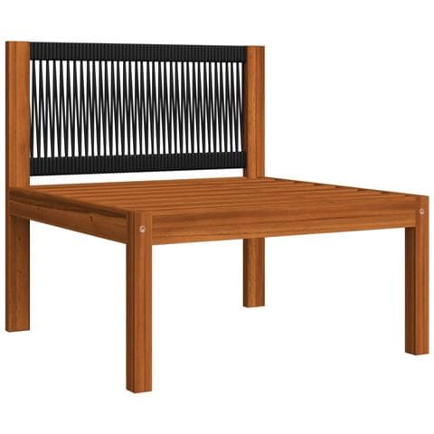 Set Divani Da Giardino 7 Pz Con Cuscini Crema Massello Acacia - Foto 2