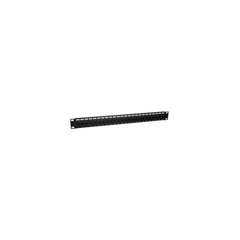 24-Port Cat6 Wall-Mount Feed-through Patch Panel, CAT6, RJ45 F, RoHS, Nero - Foto 1