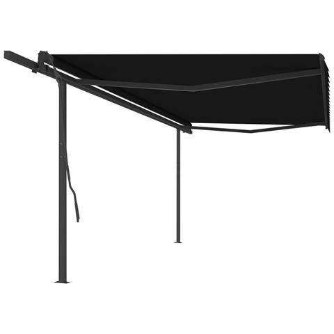 Pergola Da Giardino Con Tetto Retrattile 3x3 M Antracite
