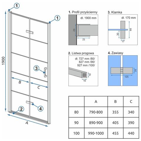 Porta Doccia Molier Black 100 - Foto 3