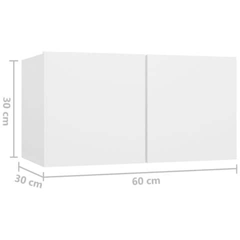 Set di Mobili Porta TV 7 pz Bianco in Legno Multistrato - Foto 2