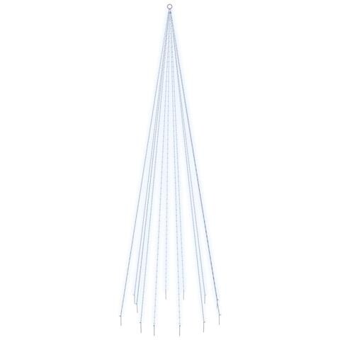 Albero Di Natale Pennone Bianco Freddo 732 Led 500 Cm - Foto 1