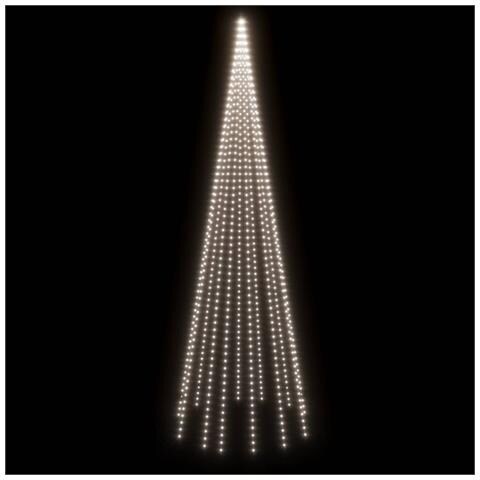 Albero Di Natale Pennone Bianco Freddo 732 Led 500 Cm - Foto 2