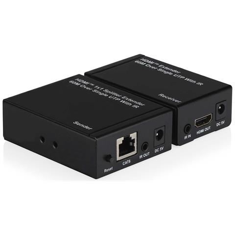 Kit Tx-rx Extender Hdmi, 60mt Utp, 1080p@ 60hz, Poe, Loop-out - Foto 1