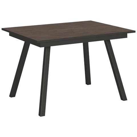 Tavolo Allungabile 90x120/180 Cm Mirhi Telaio Antracite - Noce - Foto 6