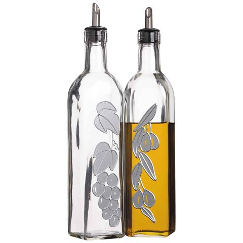 Italian Glass Oil & Vinegar Bottles 0,5l, 2 Pcs - Foto 1