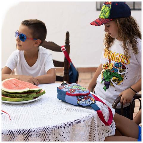 Zaino Per Bambini The Avengers Borsa A Tracolla Azzurro 13 X 23 X 7 Cm - Foto 2