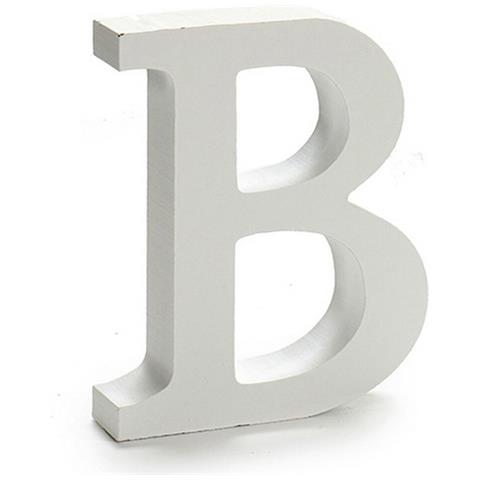 Lettera B Legno Bianco (2 X 16 X 14,5 Cm) (24 Unità) - Foto 2