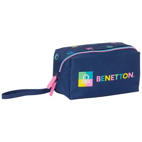 Astuccio Scuola Benetton Cool Blu Marino 22 X 10 X 10 Cm - Foto 1