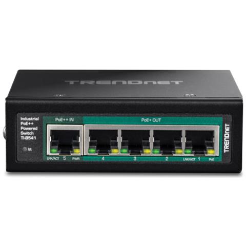 Switch Ti-b541 Ethernet (uscita PoE) Fino a 65 W di budget PoE ESD /EMI Colore nero - Foto 1