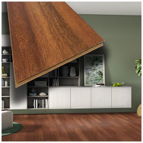 Pavimento In Laminato 7mm Click Spazzolato Doussie Merbau 197x1205 - 10 Anni Garanzia - Foto 1