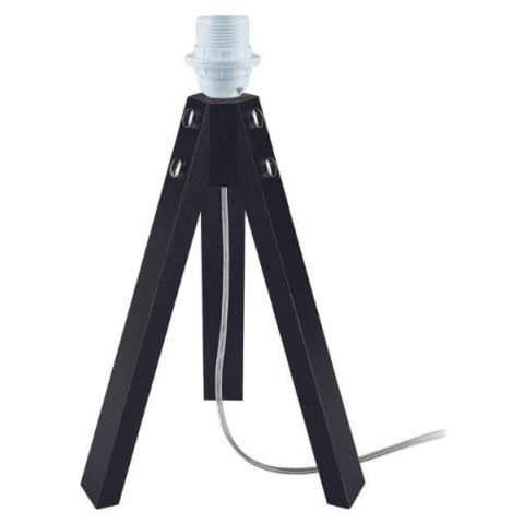 Lampada Da Tavolo Treppiede Deco Mdl3042 Legno Nero - Foto 1