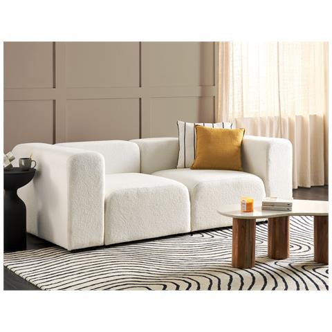 Divano Modulare 2 Posti Falsterbo Bouclé Bianco - Foto 1