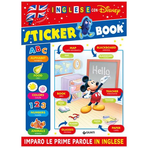 Sticker Book. L'inglese Con Disney. Imparo Le Prime Parole In Inglese. Ediz. A Colori - Foto 2