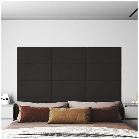 Pannelli Murali 12 Pz Neri 60x30 Cm In Velluto 2,16 M - Foto 1