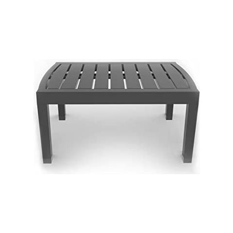 Salotto In Resina Effetto Legno Con Poltrone Divano Tavolino Con Cuscini Antracite Java - Foto 8