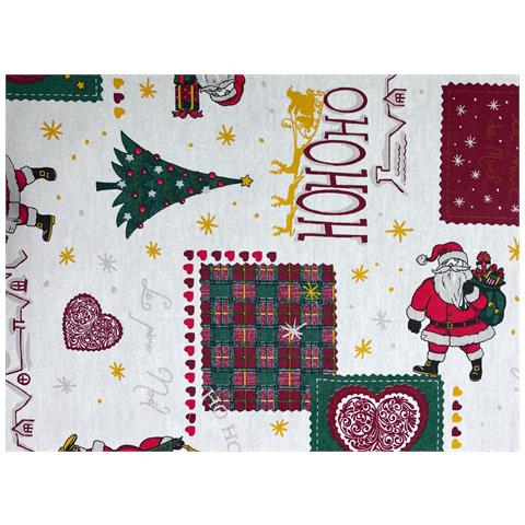 Tovaglia Natalizia Cucina Soggiorno In 100% Cotone Disegno Oh Oh Panna 140x240 Oh Oh Panna - Foto 2