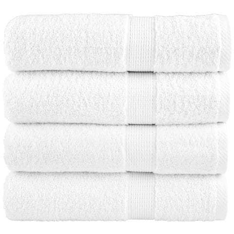 Asciugamani da Bagno SOLUND 4 pz Bianchi 100x150 cm 600gsm - Foto 1
