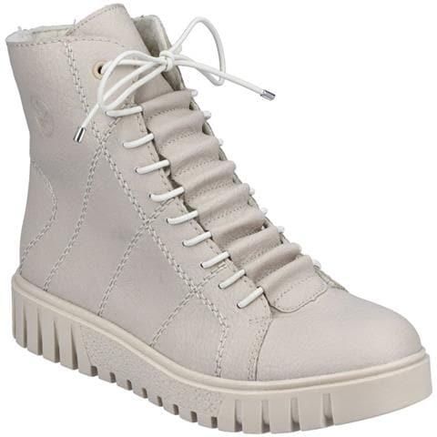 Beige Casual Closed Ladies Mid Height Boots Stivaletti Pelle Sintetica Scarpe Donna Beige Eu 39, Y3420-61 - Foto 1