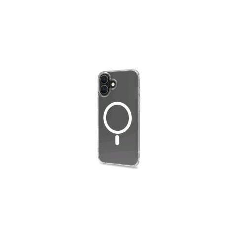 Apple Iphone 16 Plus Cover In Morbido Tpu Trasparente Compatibile Magsave Modulo Magnetico Circolare Bianco - Foto 1