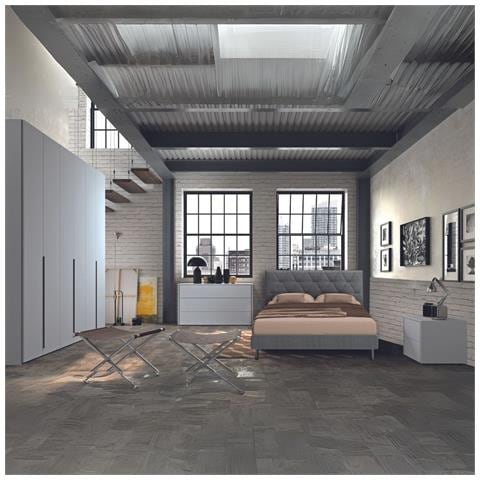 Camera Da Letto Piera Grigio Frassinato Con Letto Contenitore - Foto 1