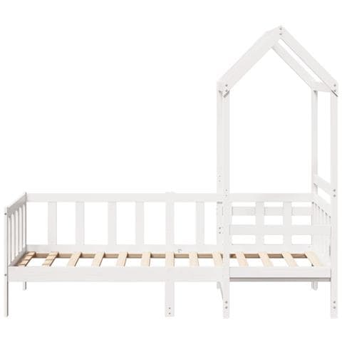 Set Dormeuse e Panca con Tetto Bianco 90x200cm Massello Pino - Foto 2
