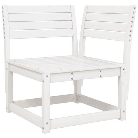Set Salotto Da Giardino 4 Pz Bianco In Legno Massello Di Pino - Foto 3